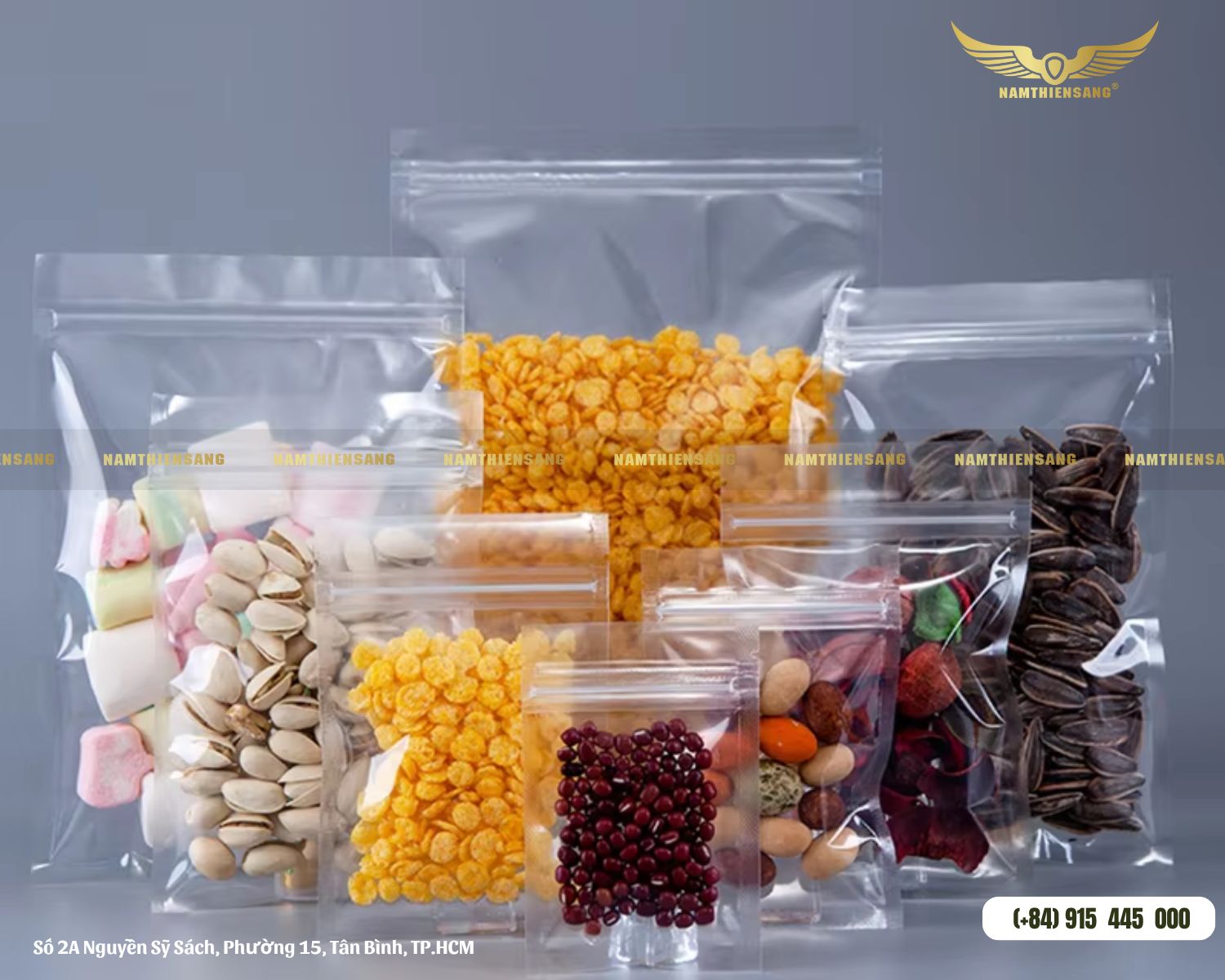 Kích thước túi zipper đựng thực phẩm